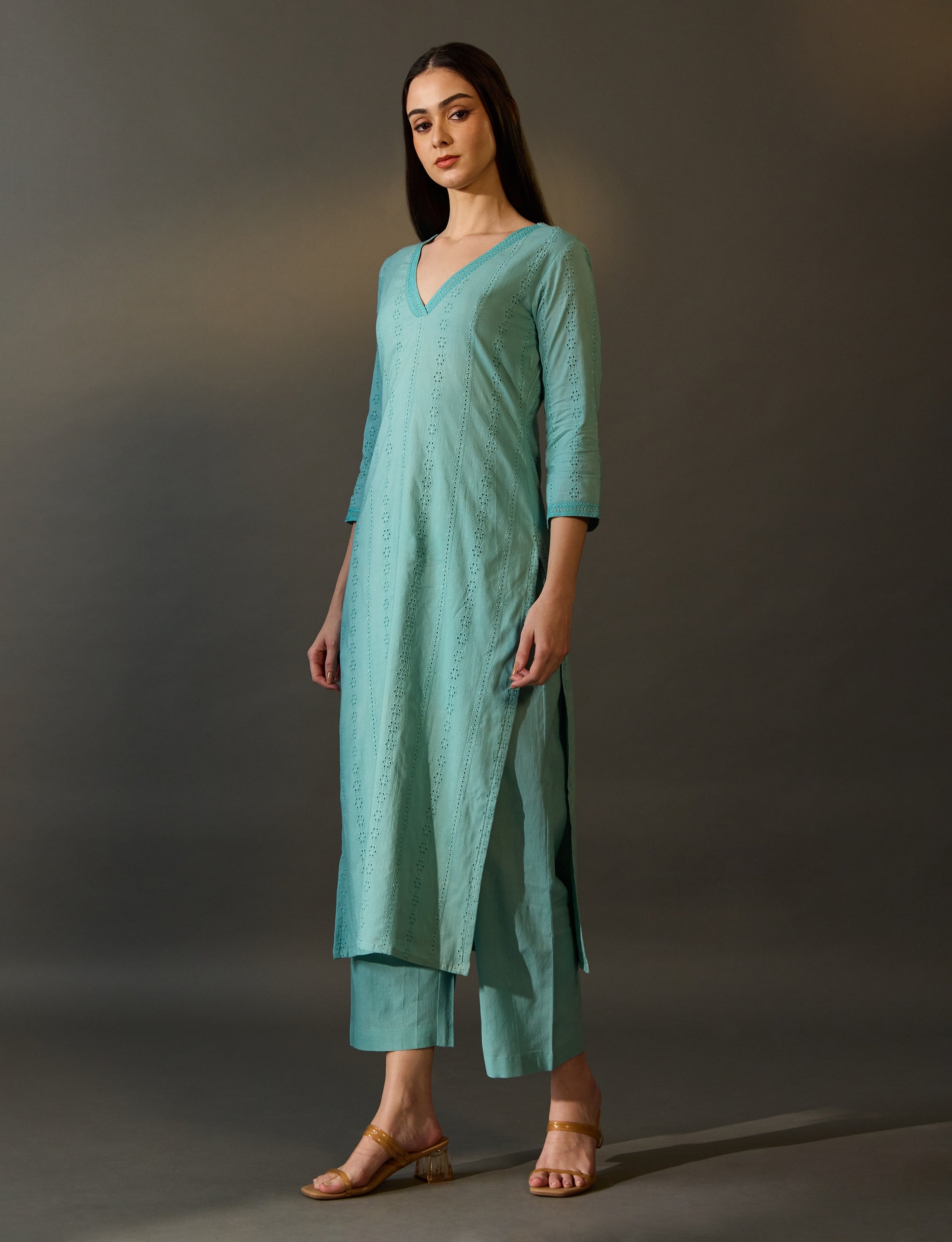 Sky Blue Hakoba Kurta